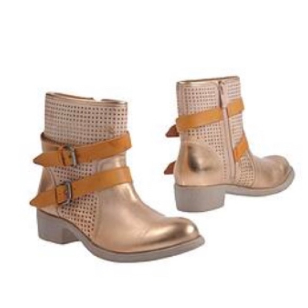 CAFè NOIR gold ankle boots